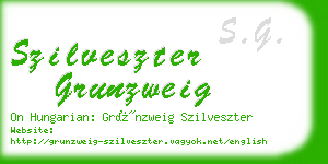 szilveszter grunzweig business card